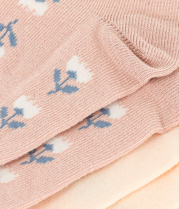 2er-Set gebl&uuml;mte Kindersocken aus Baumwolljersey vielfarbig