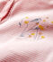 Baby-Strampler aus Rippstrick für Mädchen rosa CHARME/weiss MARSHMALLOW