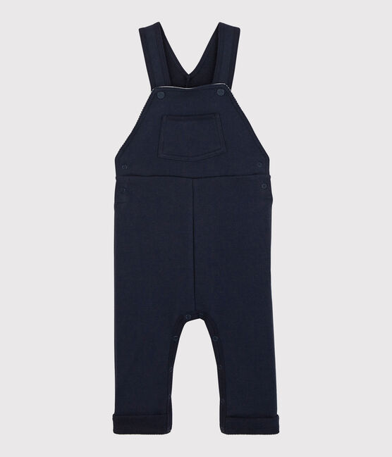 Baby-Latzhose aus Molton. blau SMOKING