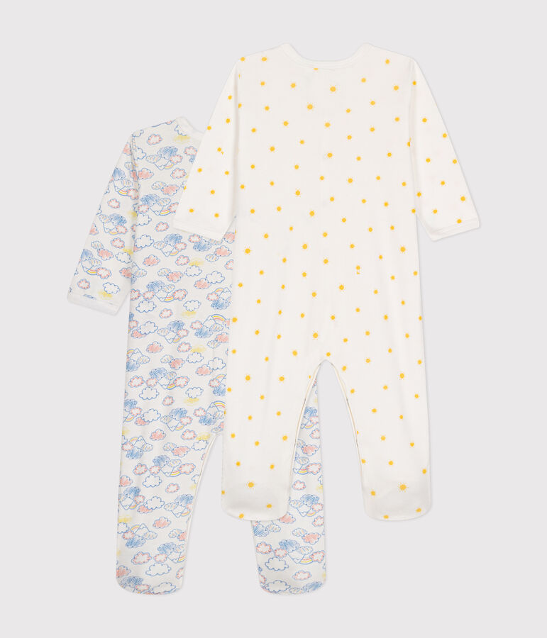 Baby-Pyjamas aus Baumwolle im 2er-Set vielfarbig