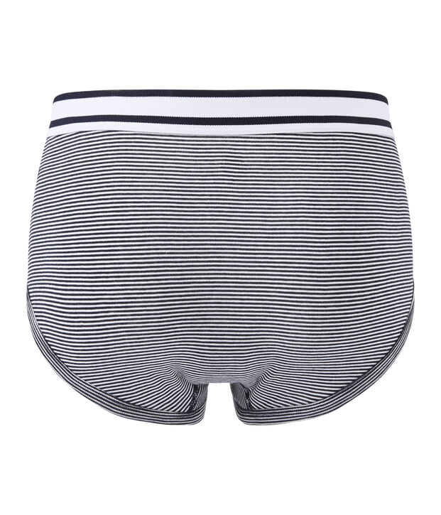 herren slip mit milleraies ringelstreifen blau/weiss