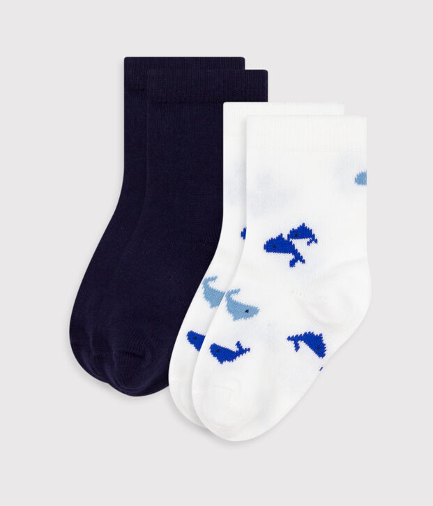 2er-Set Baby-Socken aus Baumwolle mit Walmotiv vielfarbig