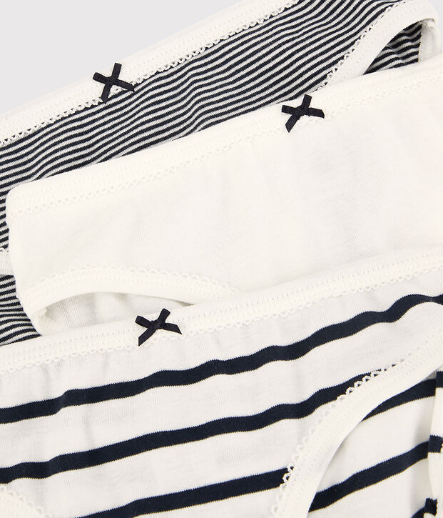 3er-Set-Slips mit Ringelstreifen f&uuml;r M&auml;dchen vielfarbig