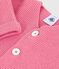Cardigan b&eacute;b&eacute; tricot point mousse en coton uni rosa