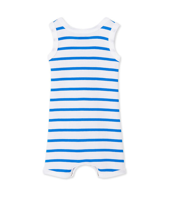 Combicourt Bebe Garcon Raye Ecume Delphinium Petit Bateau