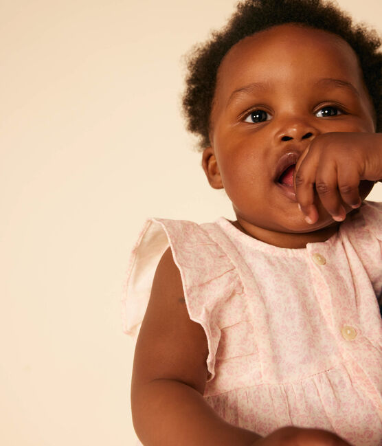 Kurzärmeliges Babykleid mit Bloomers aus Musselin AVALANCHE/ PANTY