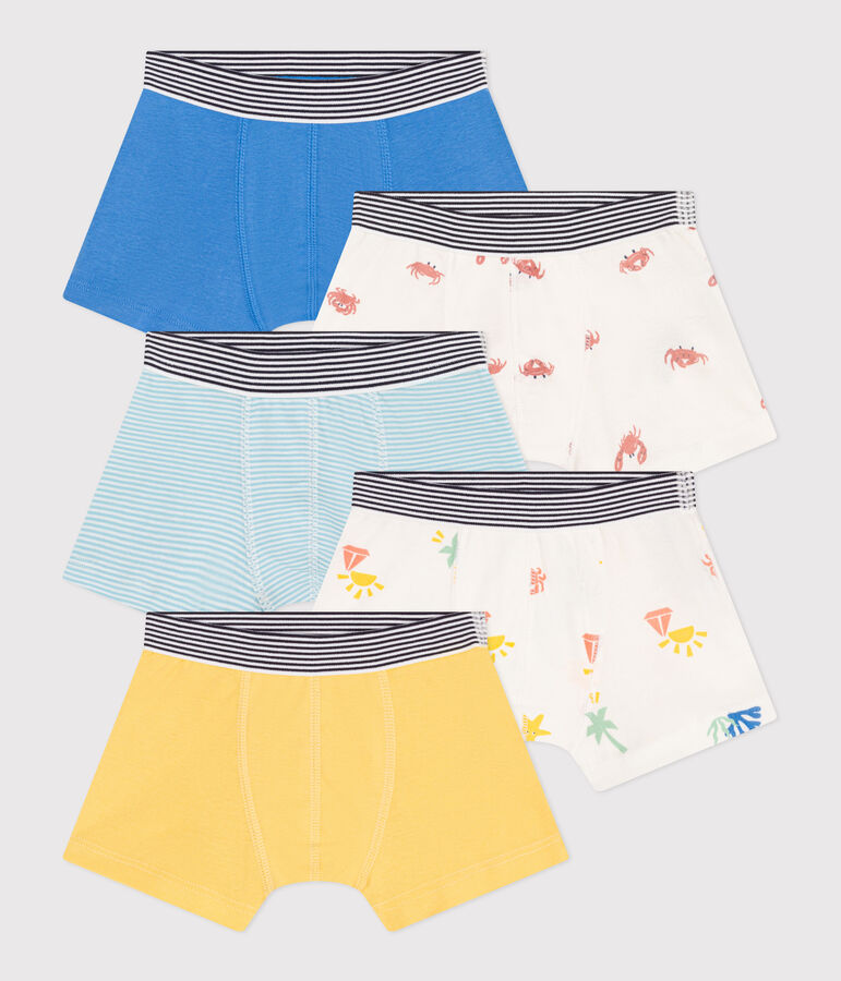 5er-Set Kinder-Boxershorts aus bedruckter Baumwolle vielfarbig