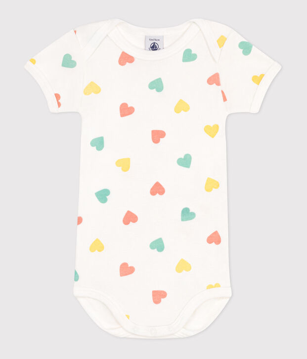 Kurz&auml;rmeliger Baby-Body aus Baumwolle mit Print blau/blau