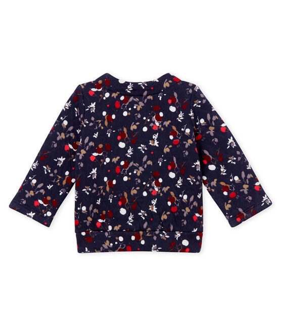 Gesteppter Baby MädchenCardigan aus gedoppeltem Jersey mit Print blau SMOKING/weiss MULTICO