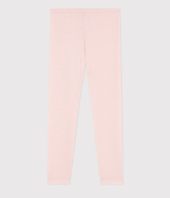 Kinder-Leggings aus Wolle und Baumwolle rosa SALINE