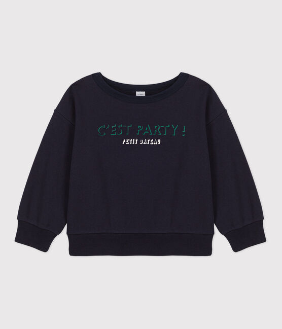 Bedrucktes Kinder-Sweatshirt aus Molton blau SMOKING