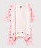 Gemusterter baby-bodyjama ohne füsse mädchen 1x1-gerippt rosa VIENNE/weiss MULTICO