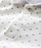 Langärmliger Baby-Body mit Polokragen weiss MARSHMALLOW/grau GRIS