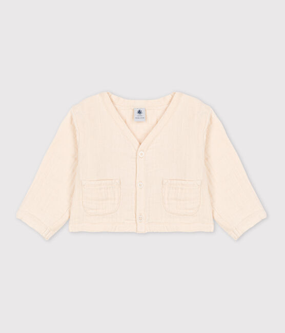 Baby-Cardigan aus Musselinstoff naturfarben AVALANCHE