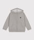 Kinder-Sweatshirt mit Reißverschluss und Kapuze aus Molton für Jungen