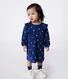 Langärmeliges Baby-Kleid aus Baumwolle mit Blumenmuster