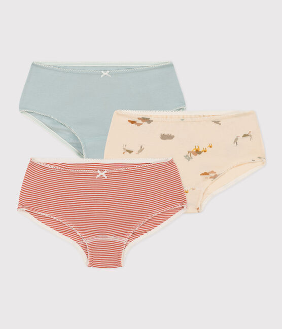 3er-Set Shortys aus Baumwolle mit Tiermotiv für Mädchen variante 1
