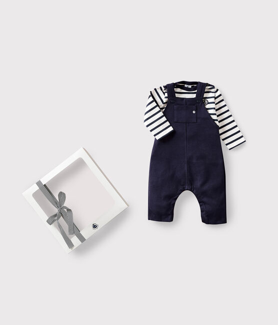 Baby-Latzhose und Streifenshirt aus dichtem Jersey variante 1