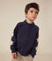Kinder-Sweatshirt aus warmem Molton für Jungen blau SMOKING