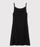 Klassisches Trägerkleid aus Baumwolle für Damen schwarz NOIR