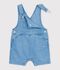Kurze Baby-Latzhose aus leichtem Denim blau