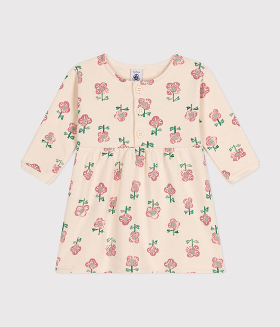 Langärmeliges Baby-Kleid gelb AVALANCHE/weiss DAISY