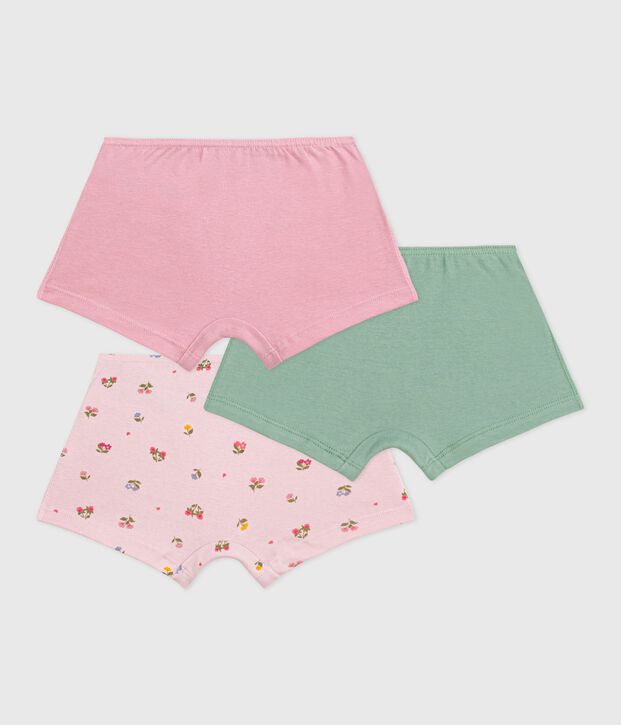 Set Kinder-Shortys aus Baumwolle mit Blumenmuster vielfarbig