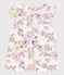 Kurzärmeliges Kinder-Bluse aus Popeline für Mädchen weiss MARSHMALLOW/weiss MULTICO