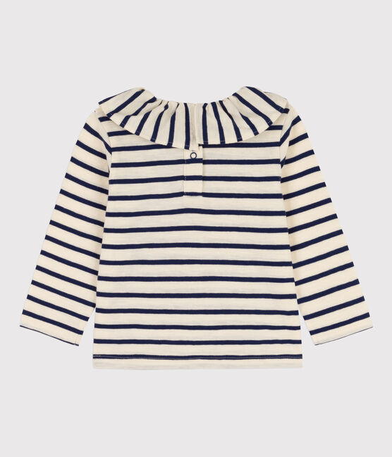 Langärmelige Baby bluse aus leichtem Jersey weiss AVALANCHE/ MEDIEVAL