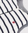 Gestreifter Babyschlafsack aus Baumwolle TOG-Wert 2  weiss MARSHMALLOW/blau SMOKING