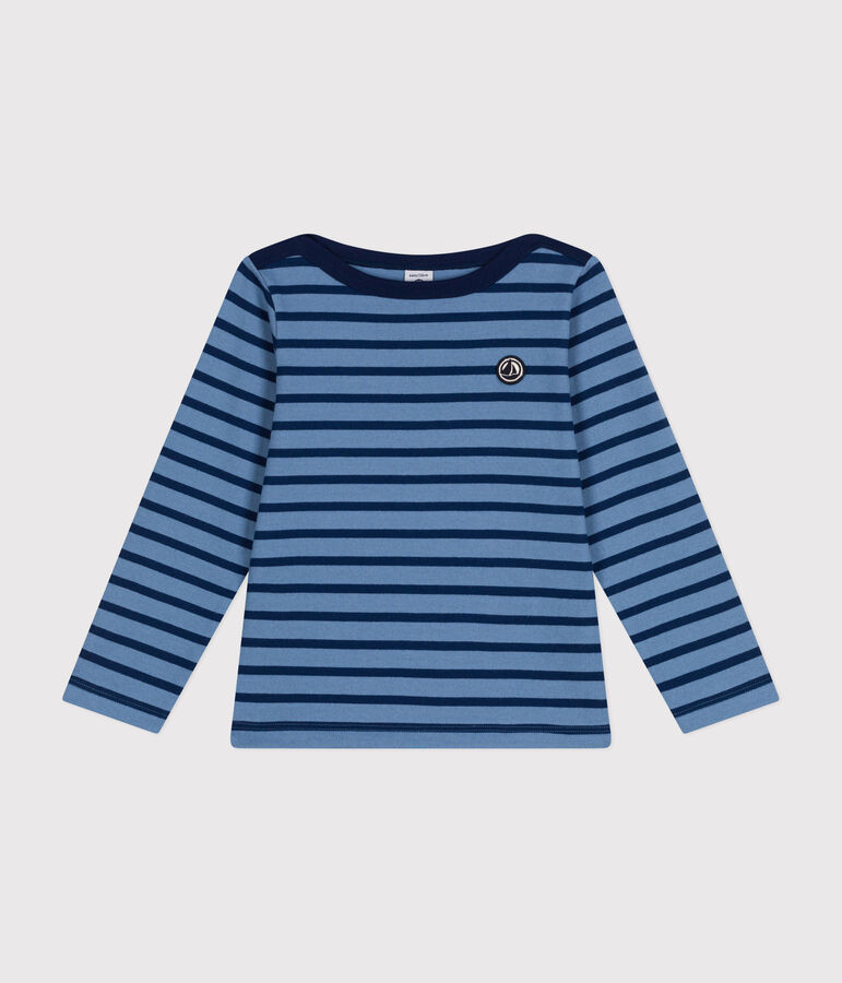 Ikonisches Kinder-Streifenshirt Marini&egrave;re f&uuml;r M&auml;dchen und Jungen blau/blau