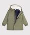 Einfarbige Kinder-Winterregenjacke OLIVINE