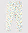 Baby-Leggings aus Baumwolle mit Blumemuster weiss MARSHMALLOW/weiss MULTICO