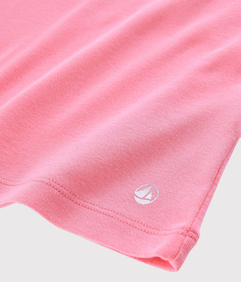 Kurz&auml;rmliges Kinder-T-Shirt aus Baumwolle f&uuml;r M&auml;dchen rosa