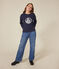 Damen-Sweatshirt aus Molton blau SMOKING
