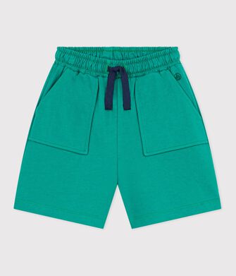 Kinder-Bermudashorts aus einfarbiger Baumwolle