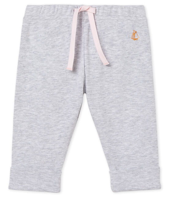Babyhose aus Strick für Mädchen grau POUSSIERE CHINE