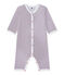 Baby-Jungen-Strampler ohne Fuß. weiss ECUME/weiss MULTICO