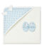 Box mit Badetuch und Babyschuhen aus Frottee und Rippstrick blau FRAICHEUR/weiss MULTICO