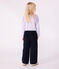 Kinder-Hose aus einfarbigem Fein-Cord blau SMOKING