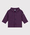 Baby-Hemd aus Flanell mit Karomuster blau SMOKING/weiss MULTICO