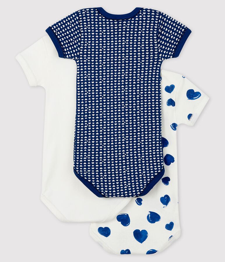 3er-Set kurz&auml;rmelige Baby-Bodys f&uuml;r M&auml;dchen vielfarbig