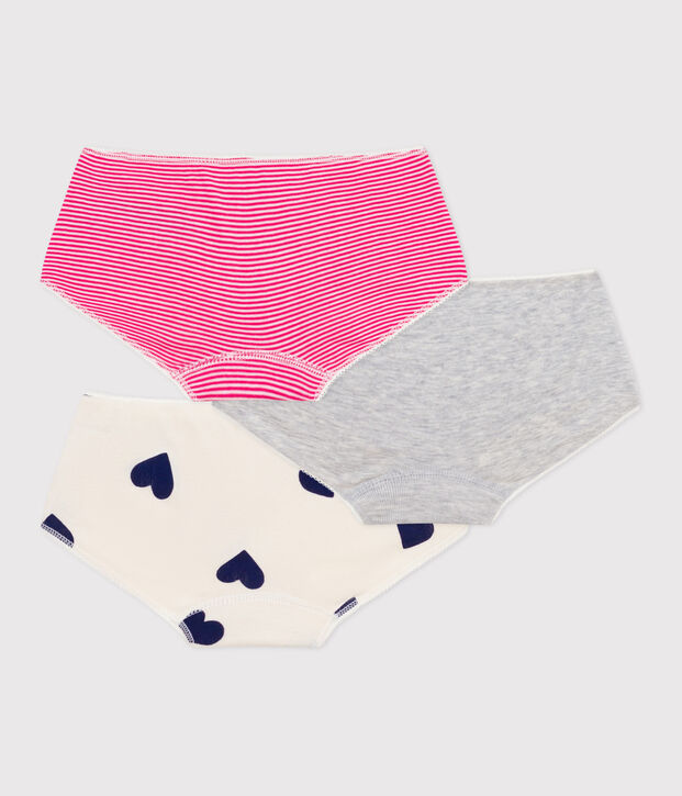 Set Kinder-Shortys aus Baumwolle mit Herzmotiv vielfarbig