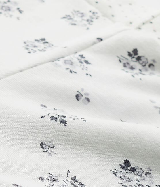 Mädchen-Schlafanzughose Mix & Match weiss LAIT/grau GRIS/ MULTICO