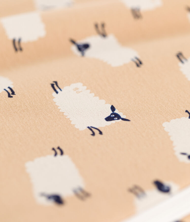 Babyschlafsack aus Baumwolle mit Schafmotiv beige/vielfarbig