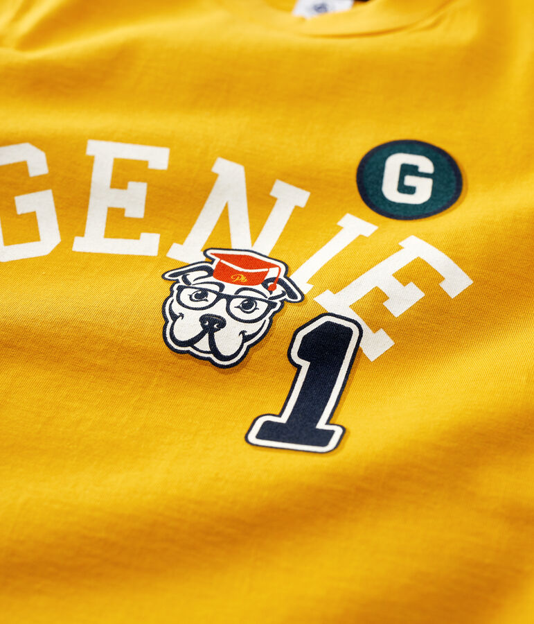 Lang&auml;rmeliges Kinder-T-Shirt aus Baumwolle f&uuml;r Jungen gelb