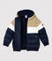 Gefütterte Kinder-Winterjacke für Jungen blau SMOKING/weiss MULTICO