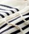 Gestreifter Baby-Zweiteiler aus Strick mit Wollanteil weiss MARSHMALLOW/blau SMOKING
