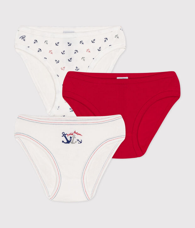 3er-Set Slips f&uuml;r M&auml;dchen aus Baumwolle vielfarbig