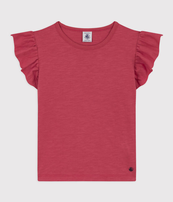 Kurzärmeliges Kinder-T-Shirt aus Baumwolle für Mädchen rosa PAPI